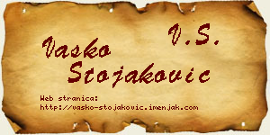 Vasko Stojaković vizit kartica